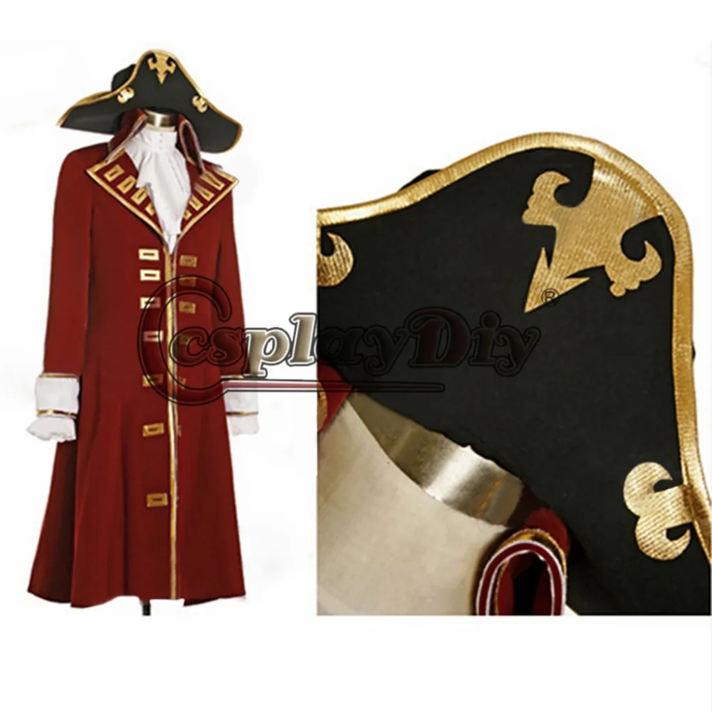 Pirates Of The Caribbean Cosplay Pirate Captain Scarlet Black Heart Costume