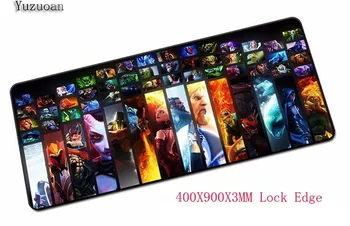 

Yuzuoan 400*900*3mm DOTA 2 Gaming Large Mouse pad Natural Rubber Gamer Mouse Mat Pad Game Computer Desk Pad Mouse Play Mat