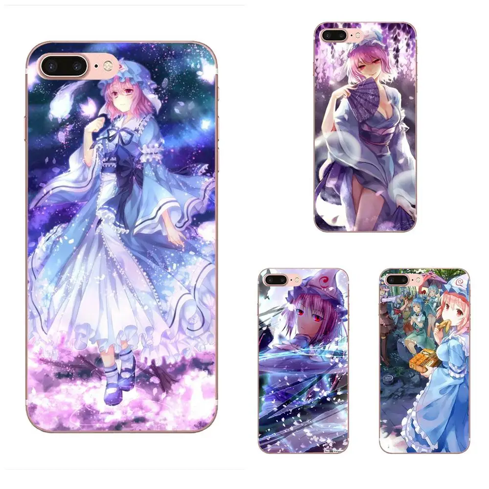 В продаже Роскошные Touhou Project Saigyouji Ююко для Galaxy A3 A5 A7 On5 On7 2015 2016 2017 Grand Альфа G850 Core2