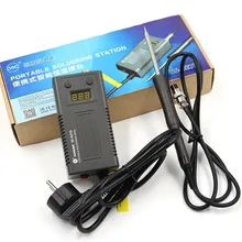 Портативный цифровой термостат для паяния стационарный паяльник 220 В 75 Вт 180-450C Быстрое нагревание