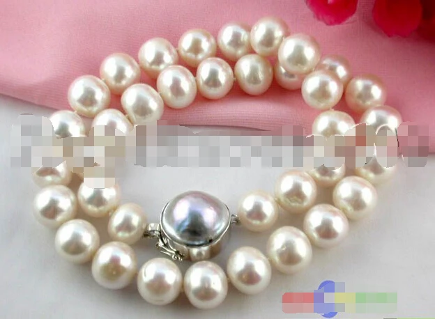 

p633 HUGE 17" 14MM WHITE ROUND FRESHWATER PEARL NECKLACE MABE SILVER CLASP ^^^@^Noble style Natural Fine jewe SHIPPING (C0309)