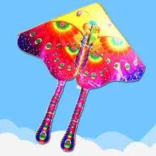 Высокое качество Павлин бабочка воздушный змей 10 шт./лот красивый популярный воздушный змей завод быстрый сервис с ручкой Открытый игрушки