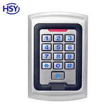 IP68 водонепроницаемый металлический корпус RFID считыватель смарт-карт клавиатура 125 кГц EM ID брелок или 13,56 МГц MF IC ключ бирка клавиатура WG26 читателей