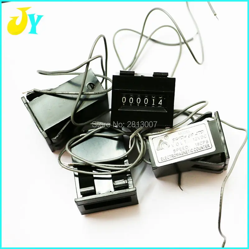 

10 pcs/lot 6 digits arcade coin counter meter 12V 18pcs mechanical counter cassette counter for slot game machine swing machine