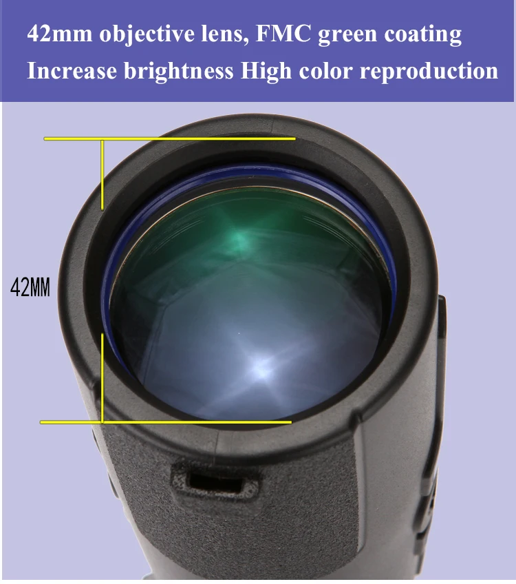 HUANDEE 10X42 Монокуляр BAK4 призма FMC оптические линзы Высокая мощность Охота Кемпинг телескоп компактный Зрительная труба водонепроницаемый