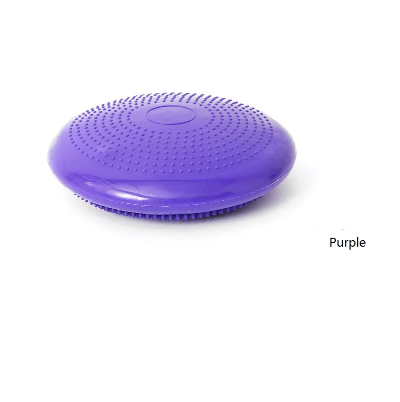 1" прочный универсальный надувной Йога воблер удержание равновесия диск Массажный коврик-подушка Йога Мячи тренажерный зал фитнес-мяч для массажа - Цвет: Фиолетовый