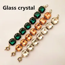 AD-sl20153/милая девушка/ / цена/Заказные ювелирные изделия прозрачные, зеленые. Розовый антизолотой квадратный Кристальный браслет