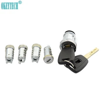 

OkeyTech Lgnition Lock Set Key For Fiat Car Milling Lock Original Car Modified Car Door Cylinder Car Key Trunk Lock SIP22 Blade