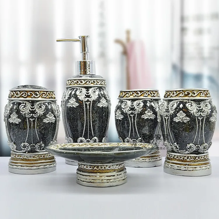 Resin Bathroom set Of Five Pieces Bathroom Set Bathroom Supplies Kit