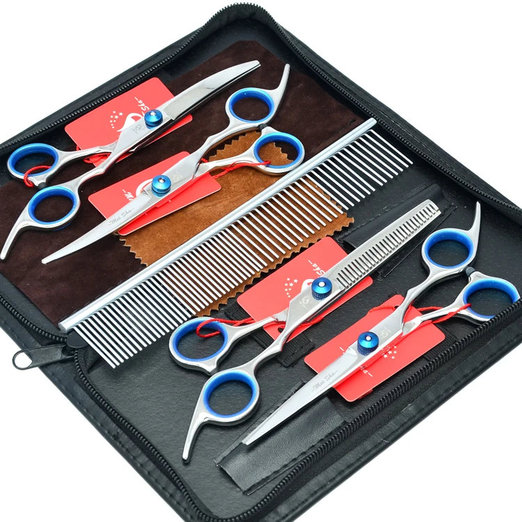

6.0" Meisha Professional Pet Grooming Scissors Set JP440C Pet Scissors Cutting & Thinning & Curved Dog Shears Pet Clipper,HB0008