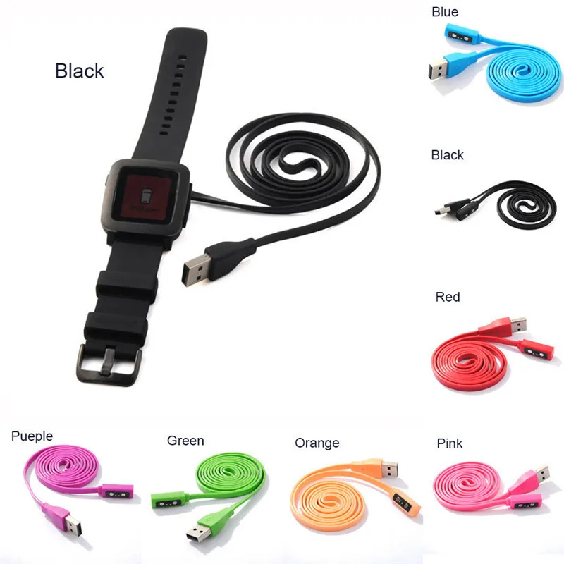 Магнитный USB шнур для зарядки провод 7 цветов Pebble Time / Steel Round Smart Watch высокое
