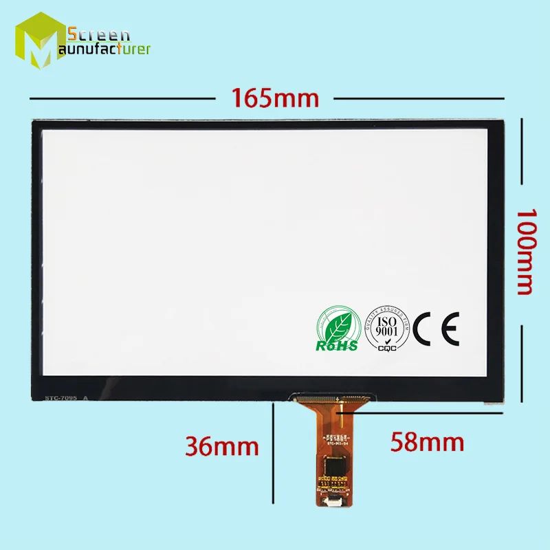 7 ''Новый емкостный сенсорный экран IIC GT911 для hsd070idw1 AT070TN92 165*100 Автомобильный GPS