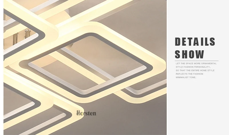 Modern Creative Acrylic LED Ceiling Lights Lamp Overlapping Frames Luxury Ceiling Lamps For Living Room Dining Room Bedroom (12)