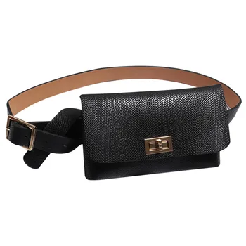 

New Waist Bag Serpentine Fanny Pack Leather Fashion Snake Skin Waist Belt Lady Waist Pack Bags Purse Bolso Cintura #LR5