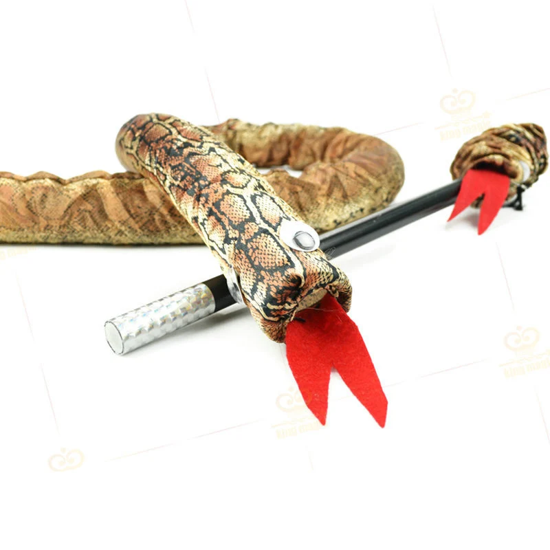 

1pcs Snake Cane Stage close up magic tricks for professional magician stick to snake tricks