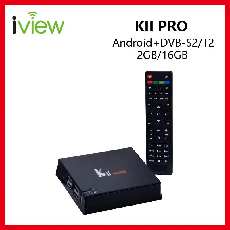 

Android DVB S2 T2 Hybrid Box KII Pro Amlogic S905D Quad Core Android 7.1 DVB-S2 DVB-T2 RAM 2GB ROM 16GB Built-in 5G WiFi K2 Pro
