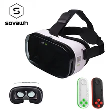 Fiit 2N Pro Кожа 3D VR Виртуальная Реальность Очки Гарнитуры поле 102 ПОЛЕ ЗРЕНИЯ Googles Картон, Стекло 360 Игры Видео для 4-6 ‘Телефон