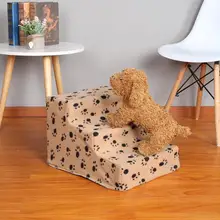 3 слоя собака Лестницы рампа лестница для маленький щенок домашних животных собаки кровать для домашних туфли на плоской нескользящей мягкой съемный лестница дышащая подушка мат