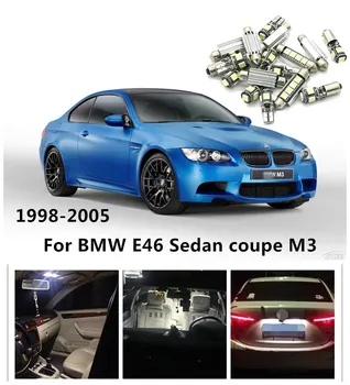 

LOAUT 21pcs ERROR FREE Dome Lights White Car LED Canbus Bulbs Interior Package Kit For BMW M3 E46 Sedan Coupe