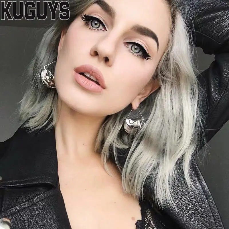 

KUGUYS Gold Silver Vintage Drop Earring for Womens Trendy Metal Hyperbole Large Earrings Fashion Jewelry Gift Party Accessories