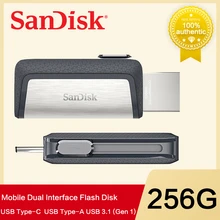 Nueva двойной флеш-накопитель sandisk 64 Гб SDDDC2 Экстрим-де-высокая скорость Тип C USB3.1 двойной OTG USB флэш-накопитель 128 ГБ модное Новогоднее пуховое unidades32 ГБ 150 м/с