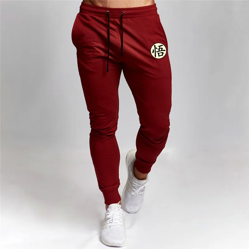 Men's Snazzy Skinny Cotton Sweatpants Red