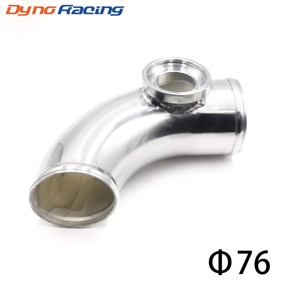 

3" 76mm 90 degree Turbo Aluminum Flange Pipe For SSQV SQV BOV Blow Off Valve Adapter L=200mm YC100623