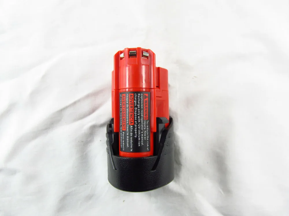 

2PCS/lot 12V 2500mAh LI-ION battery Rechargeable Power Tool Battery For Milwaukee M12 48-11-2401 48-11-2440 2.5Ah