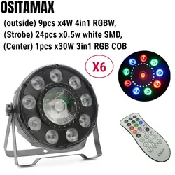 2 шт./лот 30 Вт монолитный блок светодиодов света RGB 3IN1 с 9x4 w RGBW 4IN1 SMD номинальной 64 стирка эффект Lumiere светодиодный освещения сцены