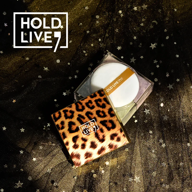 

HoldLive Leopard-print Smooth Loose Powder Matte Silky Touch Waterproof Brighten Oil Control Setting Powder Beauty Makeup