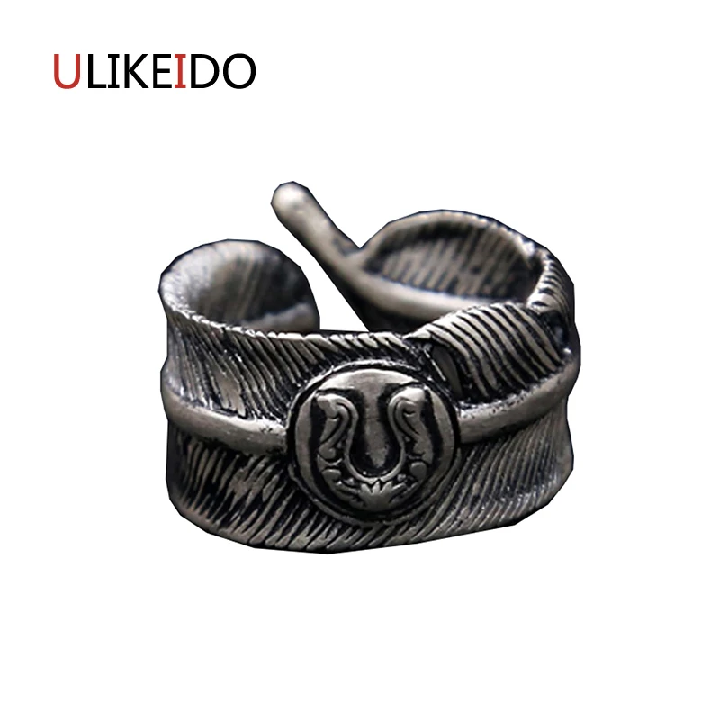 

100% Real 925 Sterling Silver Open Rings For Women Takahashi Goros Eagle Feathers Jewelry Mens Signet Rings Birthday Gift 177