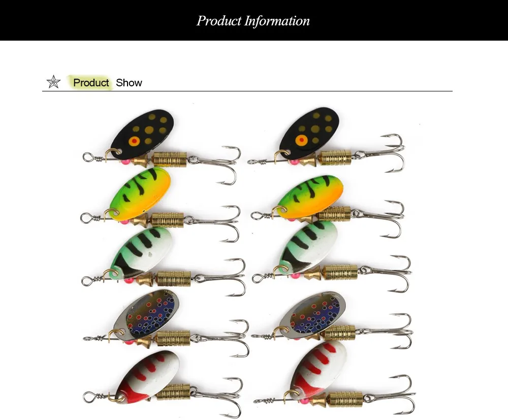 4pcs//lot Fishing Lure Spinnerbait Worm Insect Lead Spoon Bait Trout Bass Tackle