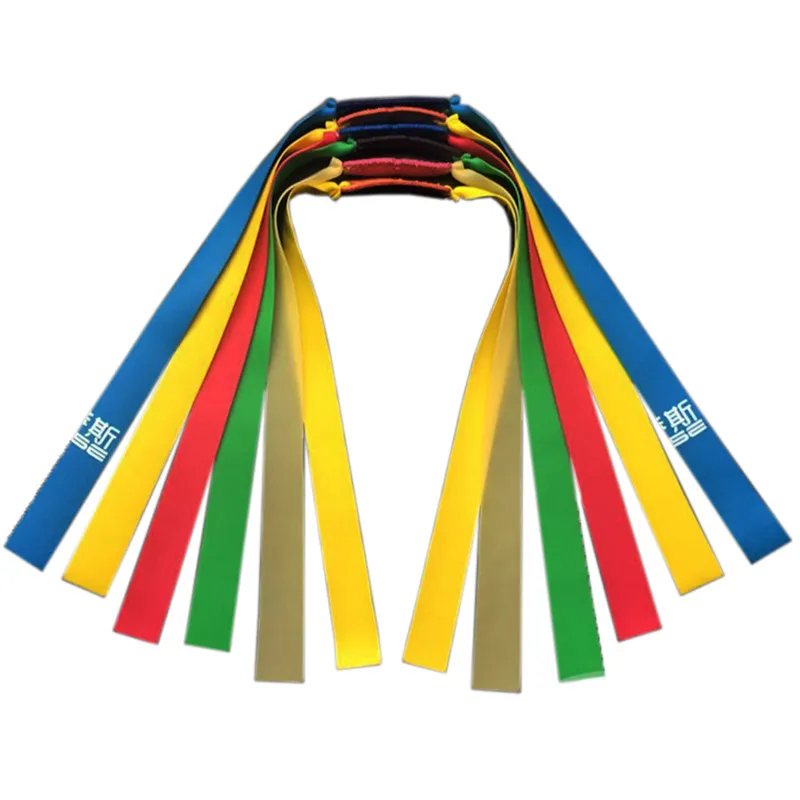3 قطعة المقلاع قوية مرونة شقة شريط مطاطي العملي الصيد الرياضية المنجنيق كيت المقلاع المطاط 6 ألوان يمكن اختيار