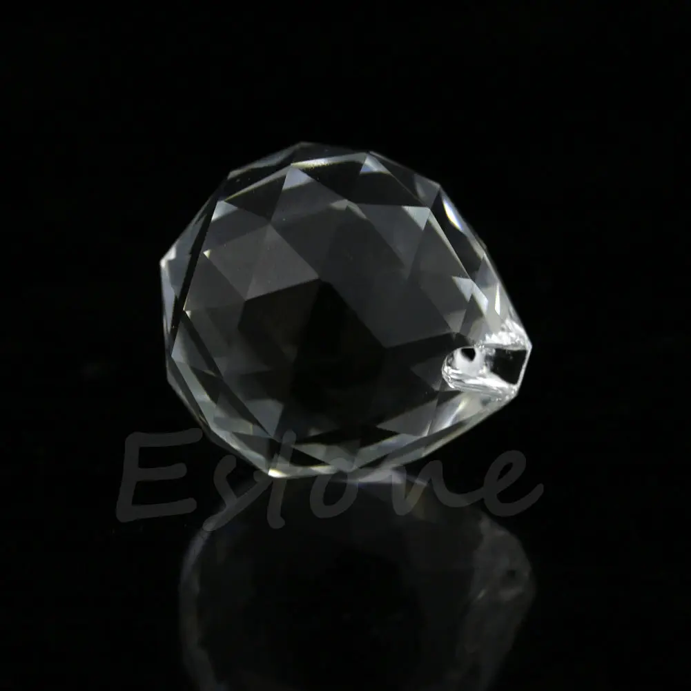 1 Clear Crystal Feng Shui Lamp Ball Prism Rainbow Sun Catcher Wedding Decor DIY