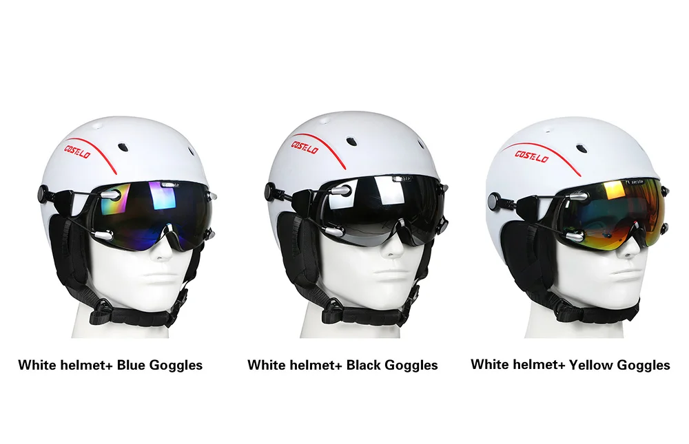 Распродажа Costelo Airwolf скейтборд горнолыжный шлем сноуборд лыжные очки интегрального под давлением Сверхлегкий дышащая горнолыжный шлем