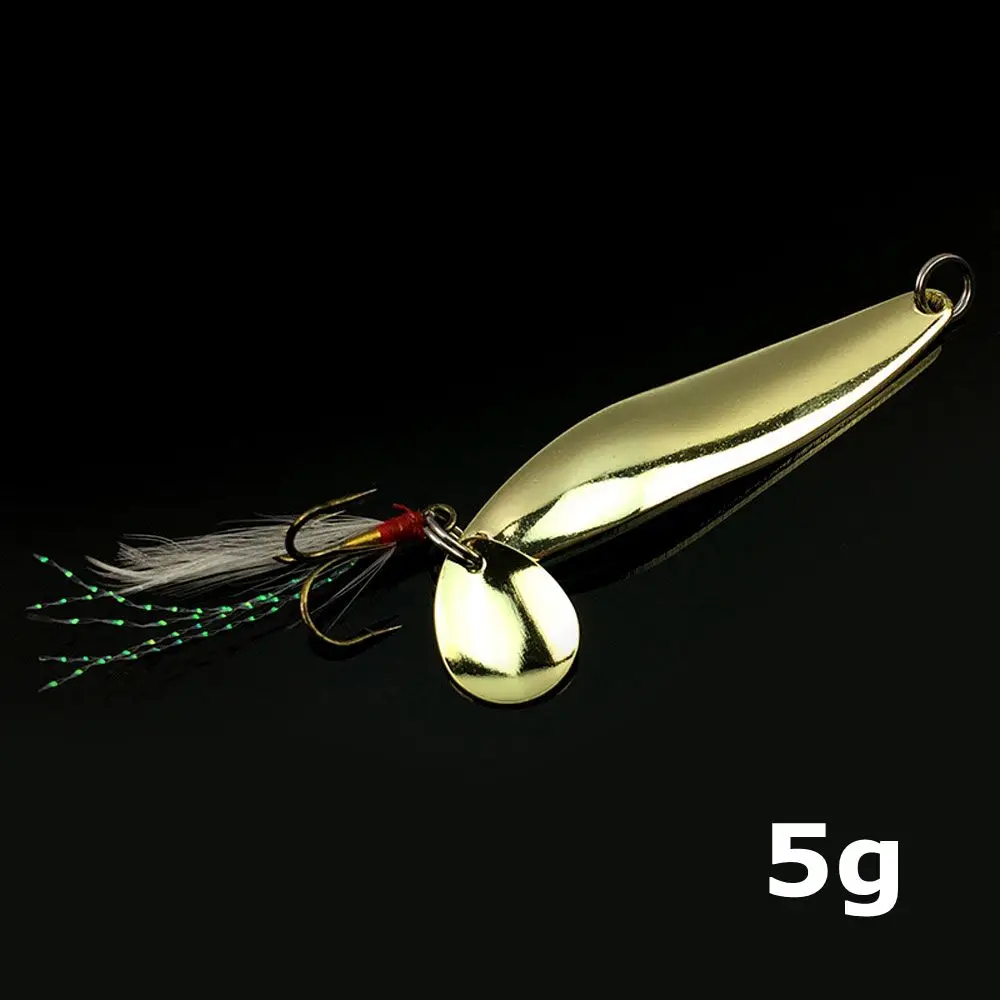 FUZXC New 5g 7g 10g 13g Spoon Spinner Fishing Lure Sequin jig Artificial Pesca Luminou Wobbler Fly Fishing Tackle Tool Hard Bait - Цвет: 05