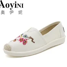 Пеньковые Мокасины вышивать Рыбак женская обувь соломы слипоны повседневные туфли на плоской подошве женская обувь на платформе размеры 35–41