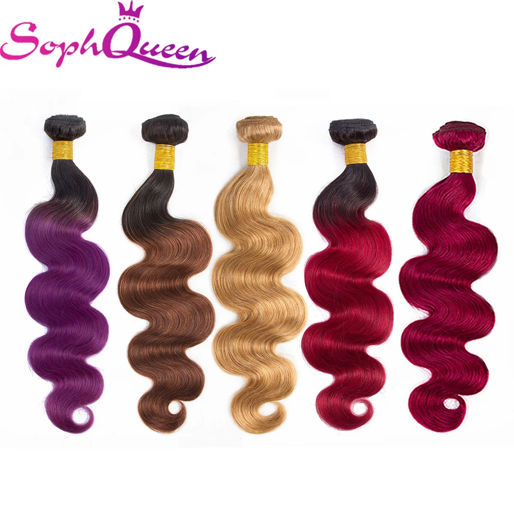 Soph Queen Hair Bundles Peruvian Body Wave Remy Hair Weave Bundles 1/3
