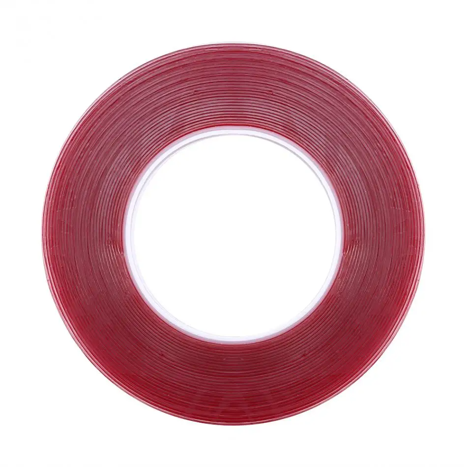 1Roll 10m Nail Art Adhesive Double sided Tape Red Film Transparent