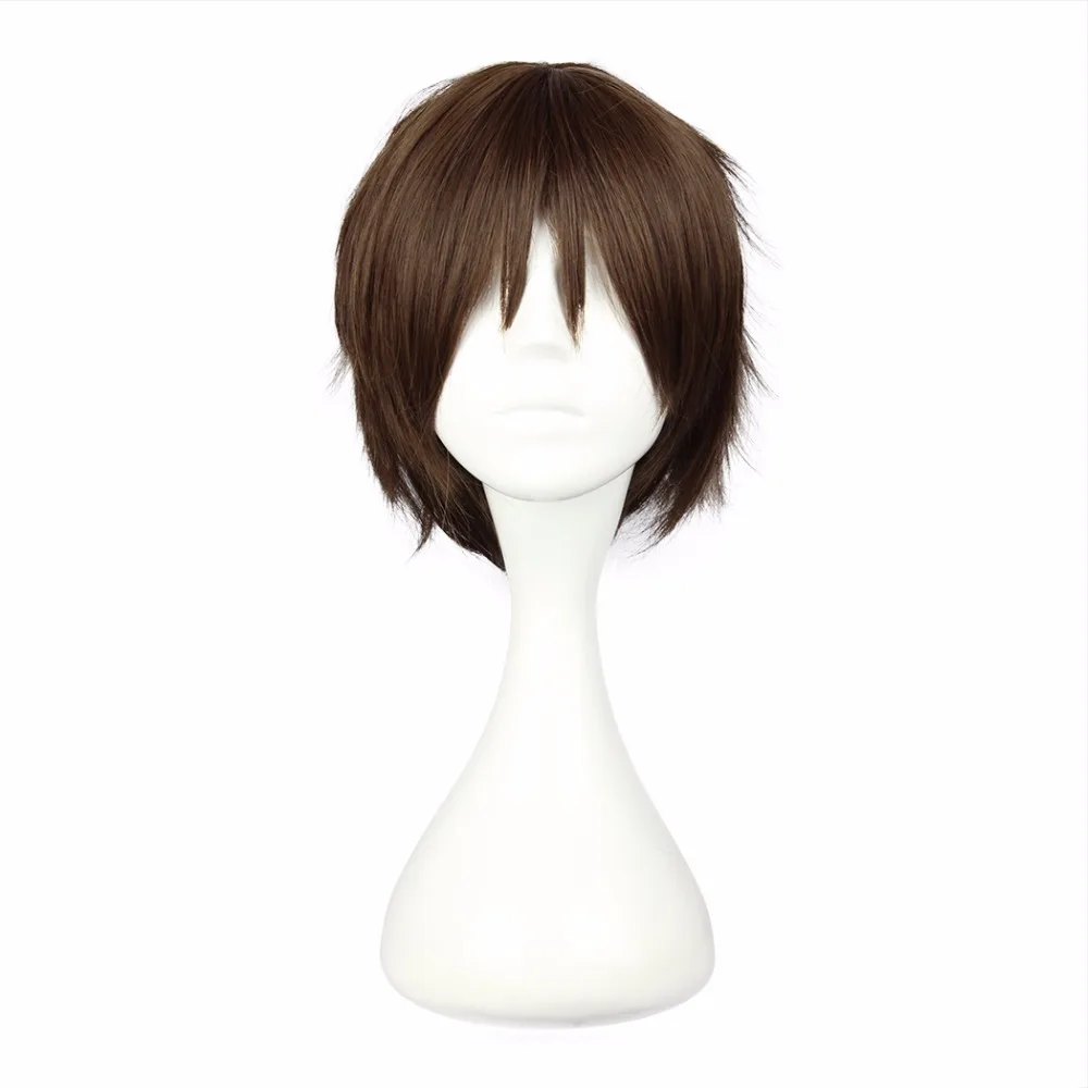 

MCOSER 30cm Short Synthetic Brown Classical Male Cosplay Wig Free Shipping 100% High Temperature Fiber Hair WIG-365B