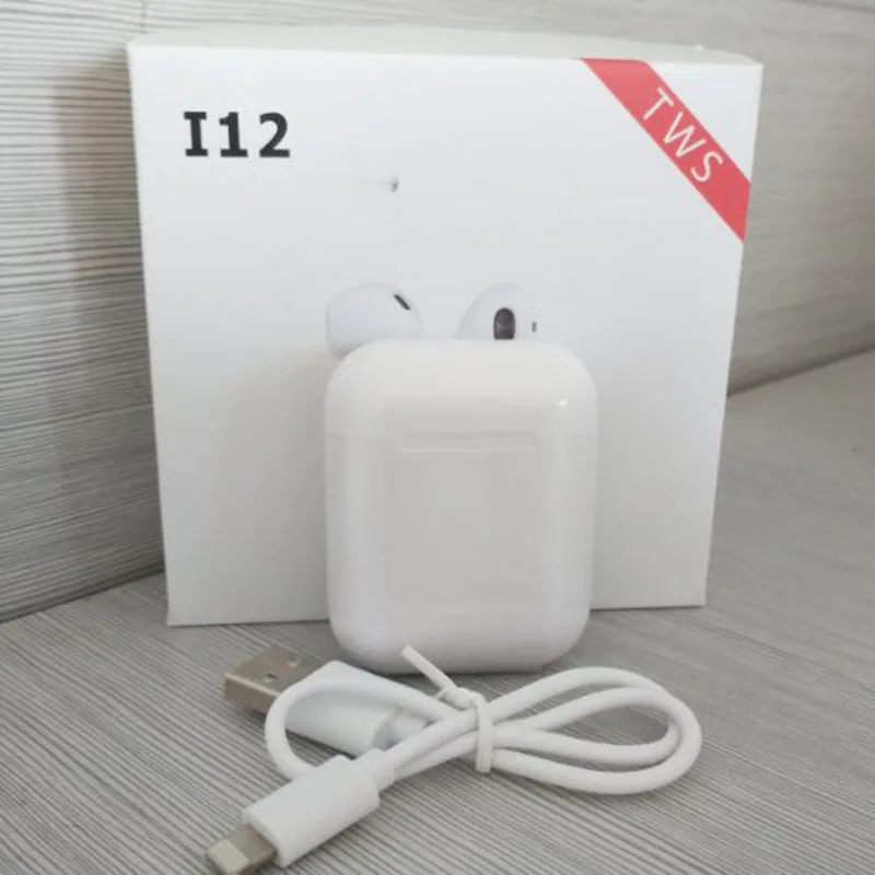 

Original i12 TWS 1:1 Wireless Bluetooth V5.0 Earphone Pods Touch Control Binaural Call Earbuds PK i10 i20 For IOS Xiaomi airdots