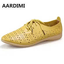 Frauen schuhe aus echtem leder 4 farben frühling lace up feste beiläufige flache schuhe frauen wohnungen top qualität wanderschuhe frau