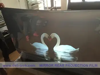 

Mirror rear projection film and high brightness for advertising,trade show with low cost