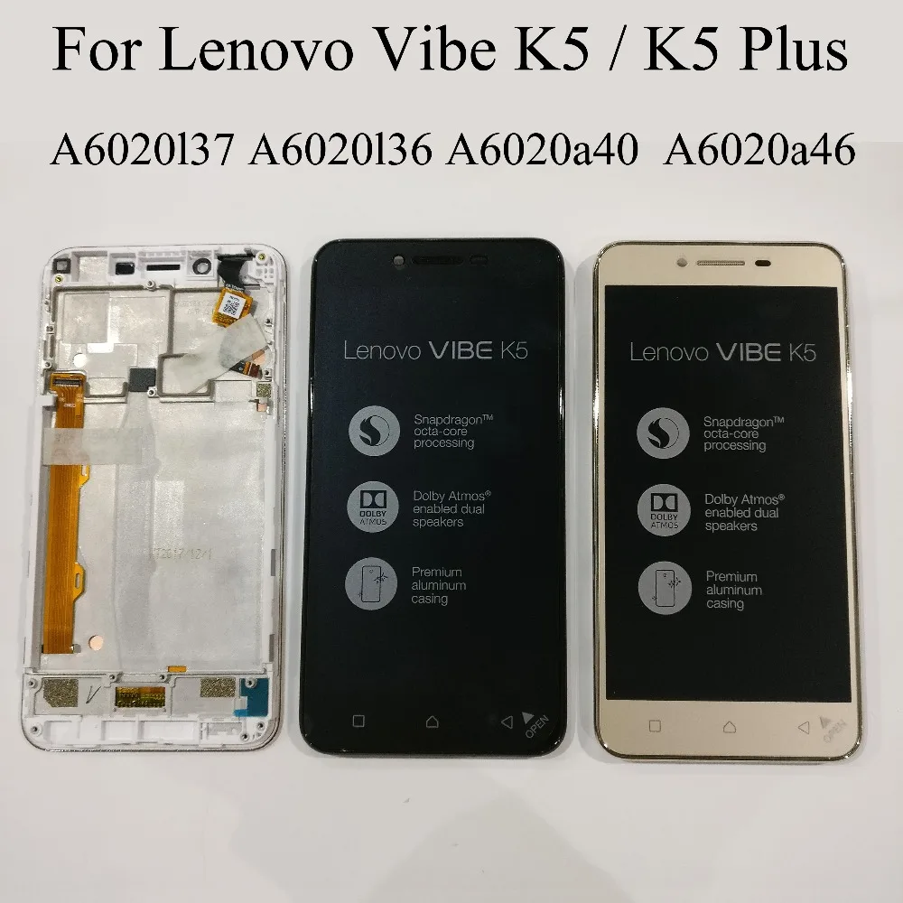 Для lenovo Vibe K5 A6020l37 A6020l36 A6020a40 Plus A6020a46 Lemon 3 ЖК дисплей + кодирующий преобразователь