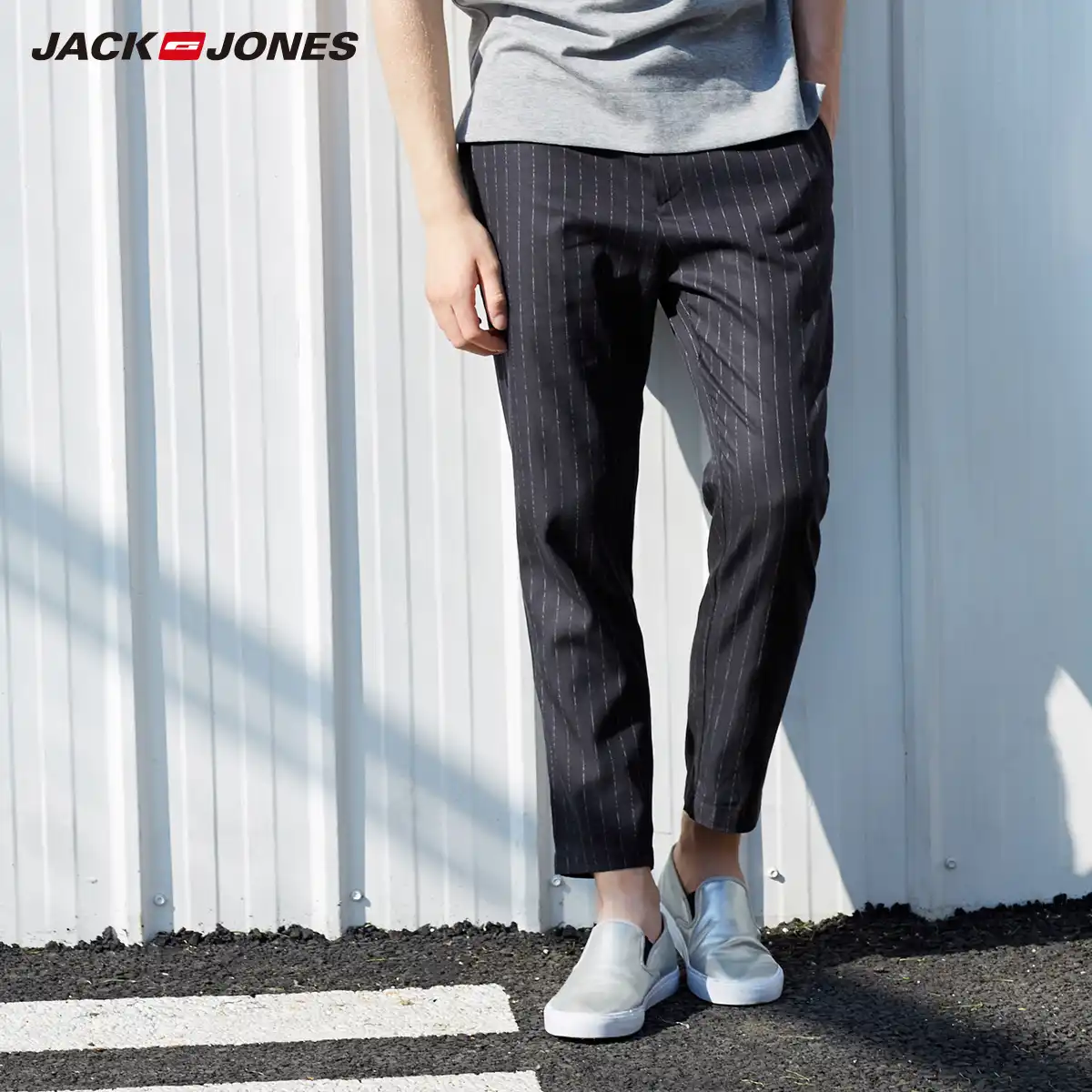 JackJones Фирменная Новинка для мужчин's повседневные брюки Drop crotch хлопок и тенсель
