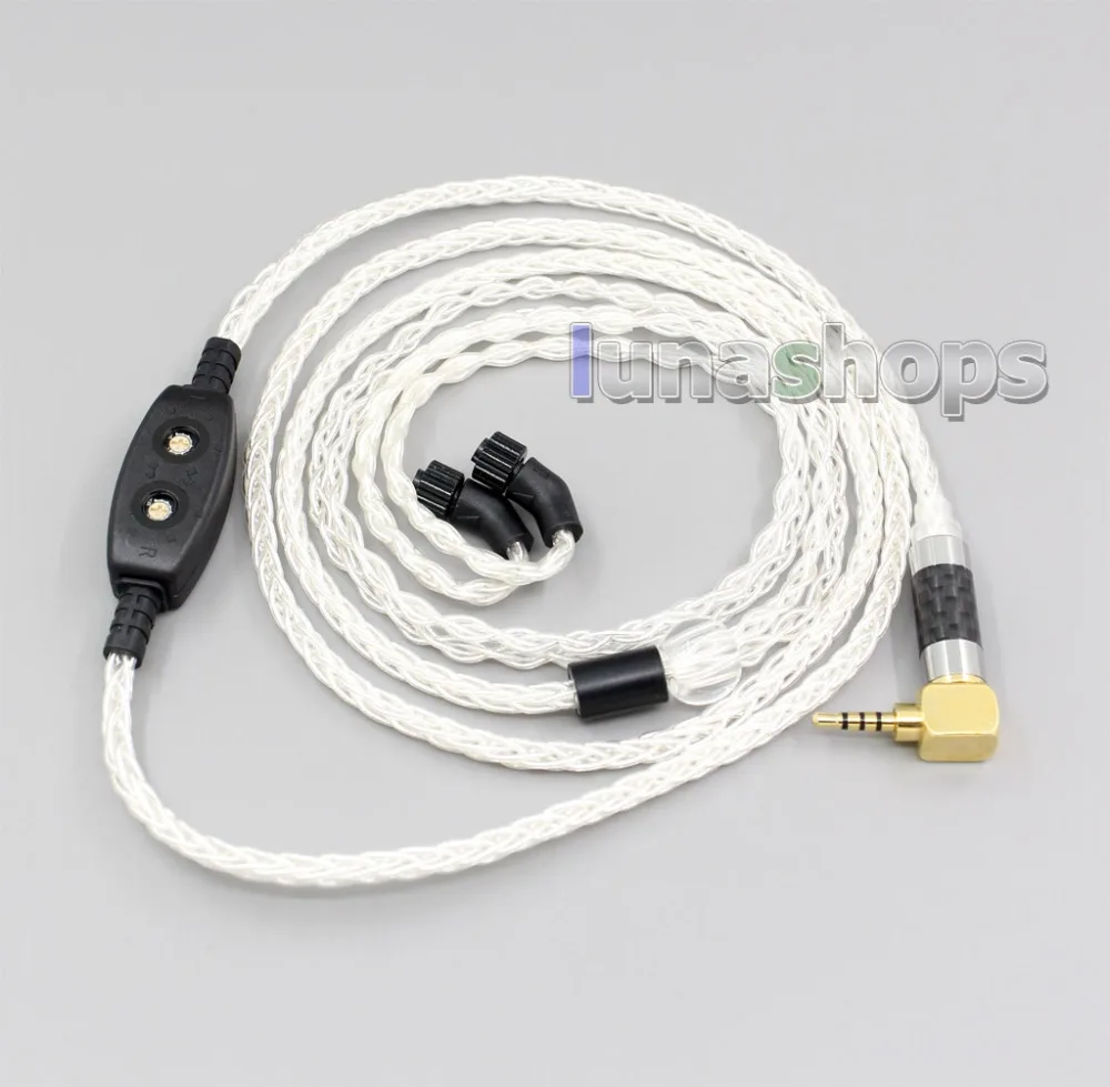 LN006404 8 ядер 99% чисто Серебристые наушники кабель для AKR03 Roxxane JH аудио JH24 Layla Angie AK380 AK240