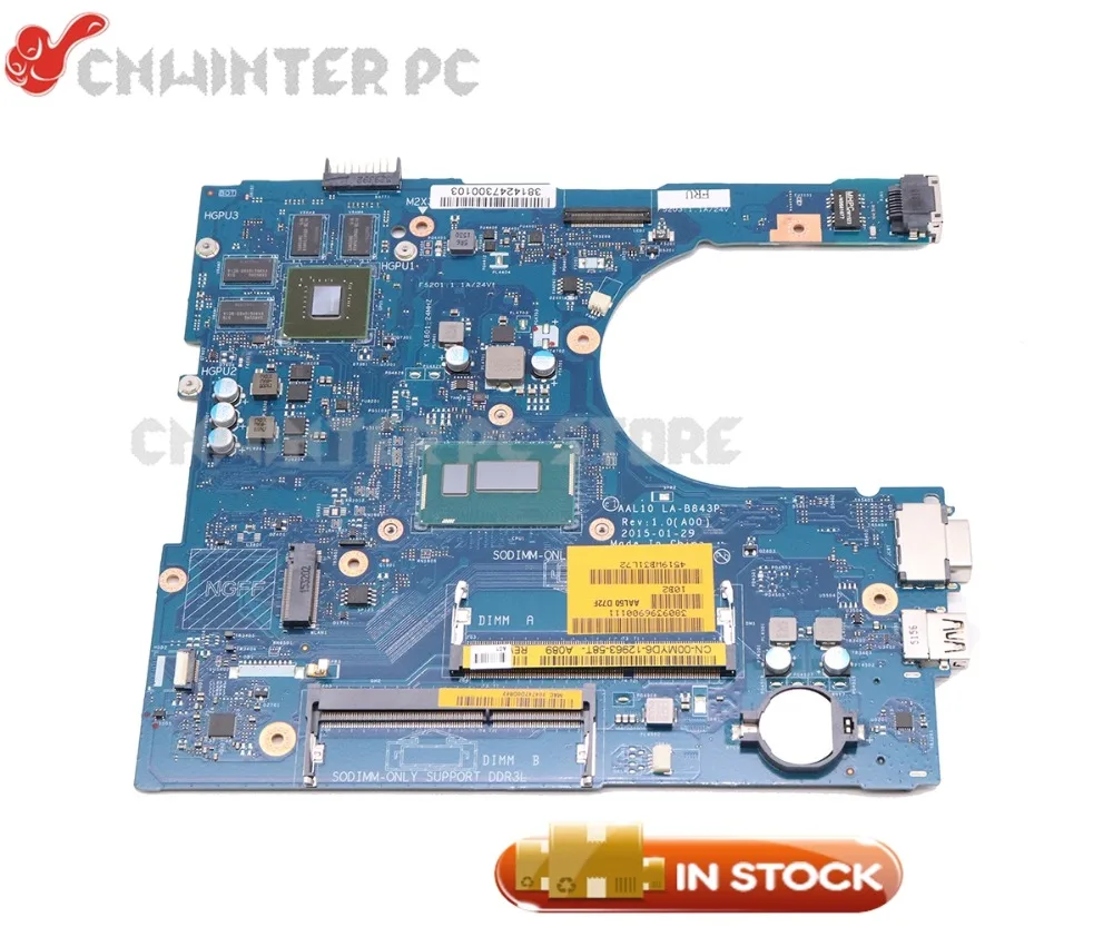 NOKOTION CN-0F0T2K 0F0T2K AAL10 LA-B843P для Dell inspiron 5458 5558 5758 Материнская плата ноутбука SR215 3205U Процессор GeForce 920 м