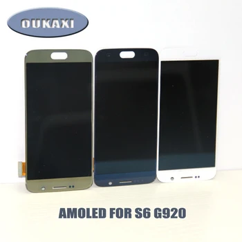 

Super AMOLED For SAMSUNG S6 G920 G920F LCD for Samsung S6 LCD Screen Touch Digitizer Assembly Gold& White& Blue