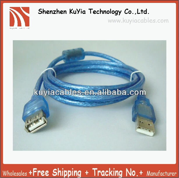 Номер отслеживания + Бесплатная доставка! 2 0 USB удлинитель с сердечниками двойной
