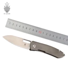 Боевой нож Kizer, Складывающийся нож KI4500 с титановой ручкой, тактический нож для повседневного использования